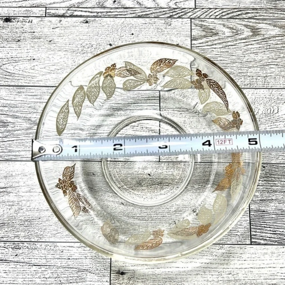 Vintage Mid Century Gold Leaf Bowl Set of 3